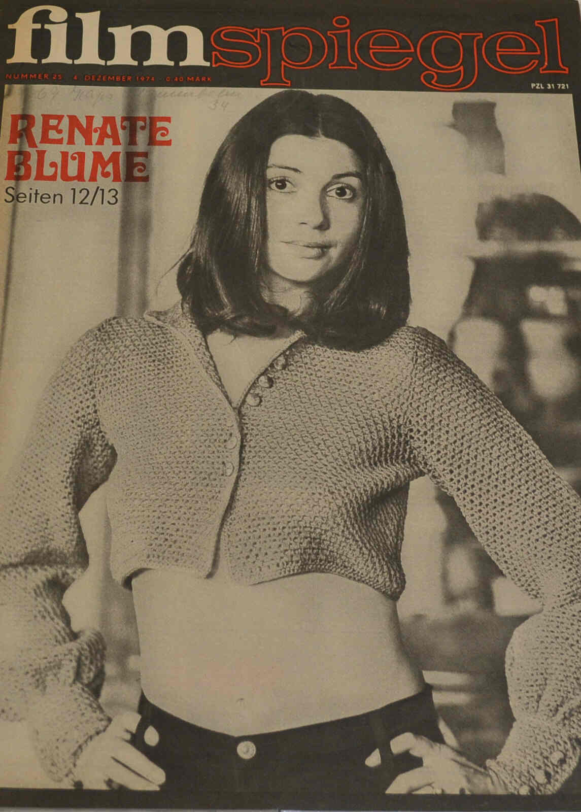 FILMSPIEGEL magazine side cover Issue 25 December 1974