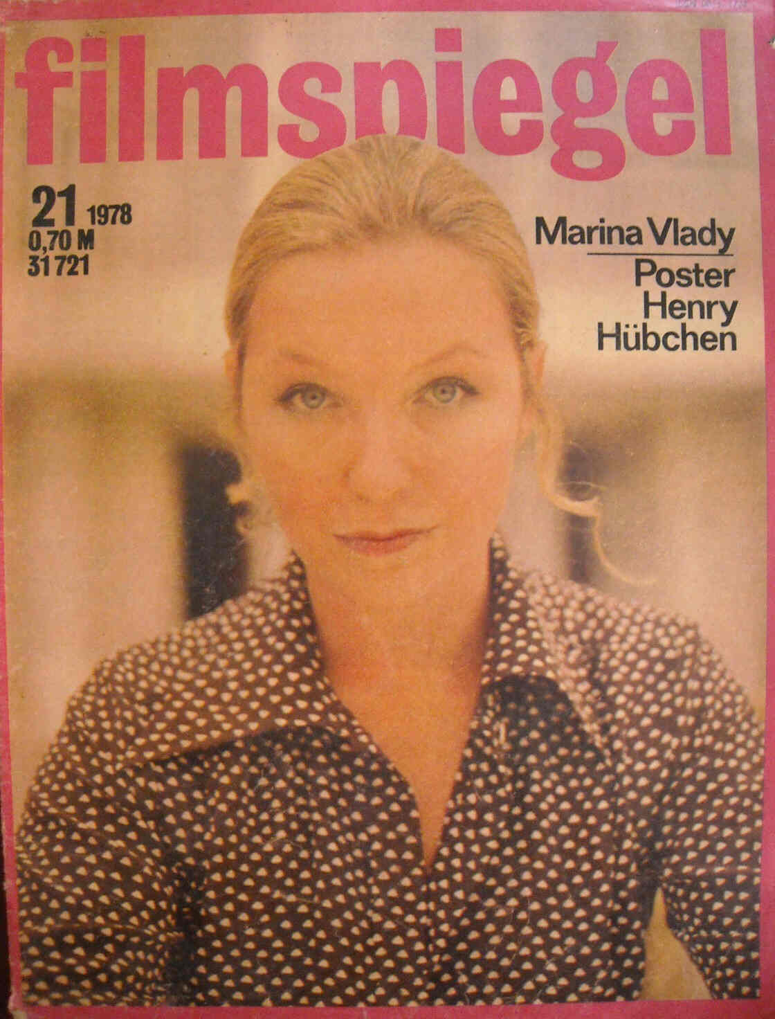 FILMSPIEGEL magazine side cover Issue 21  1978