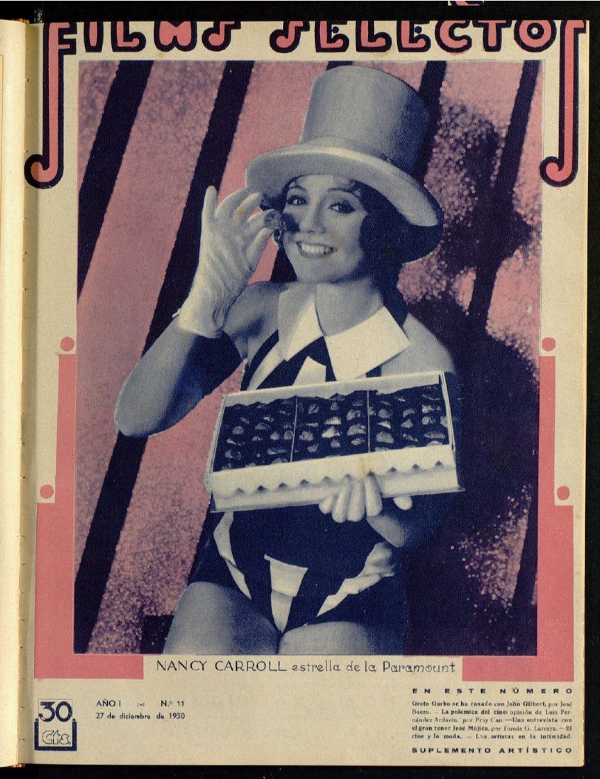 FILMS SELECTOS magazine side cover Issue 11 27 December 1930
