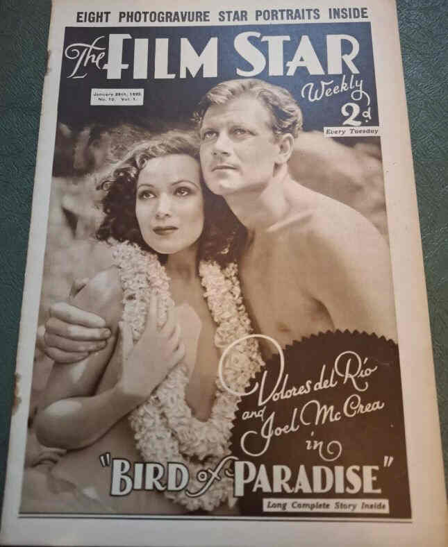 FILM STAR WEEKLY | THE magazine side cover Issue 10 28 January 1933