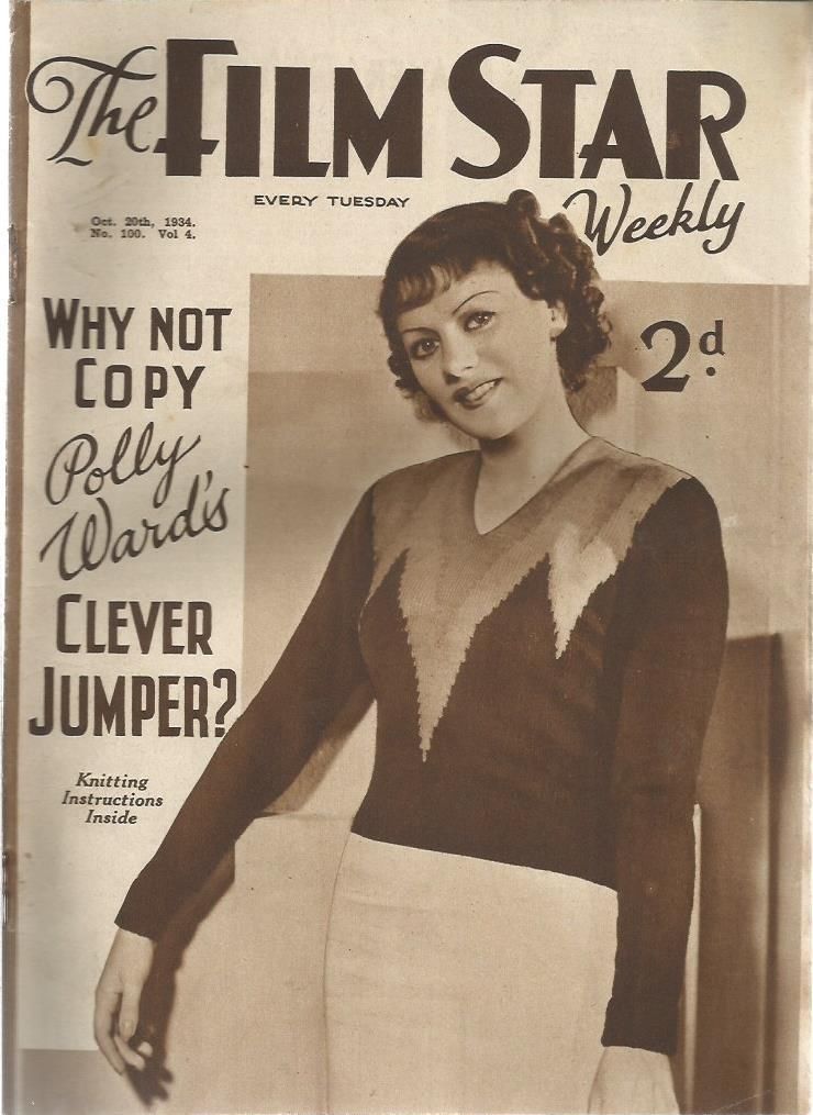 FILM STAR WEEKLY | THE magazine side cover Issue 100 20 October 1934