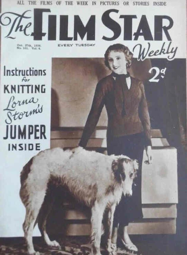 FILM STAR WEEKLY | THE magazine side cover Issue 101 27 October 1934