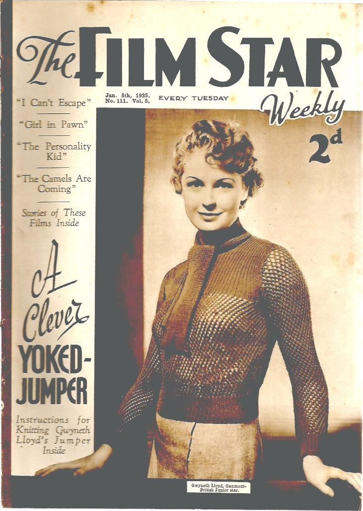 FILM STAR WEEKLY | THE magazine side cover Issue 111 5 January 1935