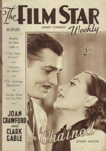 FILM STAR WEEKLY | THE magazine side cover Issue 113 19 January 1935