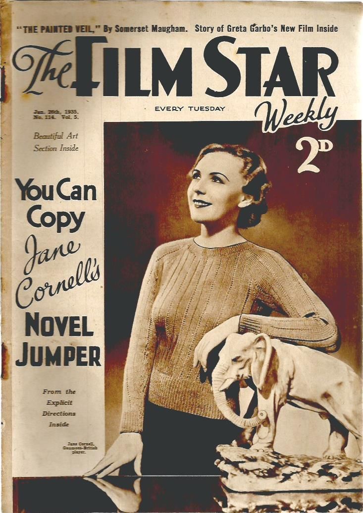 FILM STAR WEEKLY | THE magazine side cover Issue 114 26 January 1935