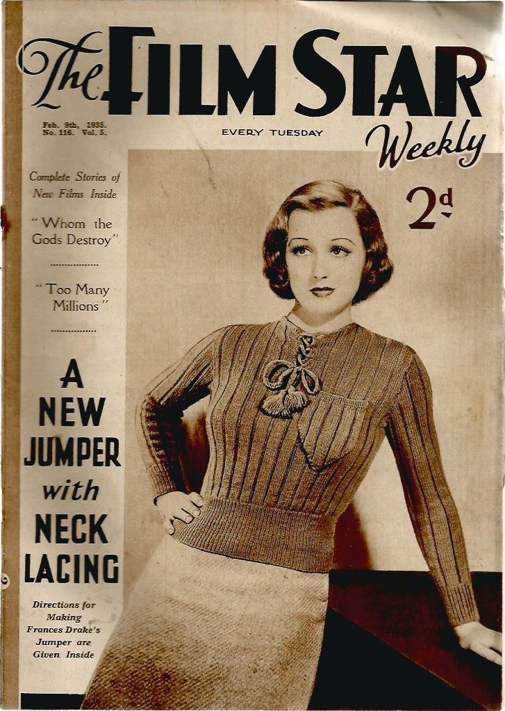 FILM STAR WEEKLY | THE magazine side cover Issue 116 9 February 1935