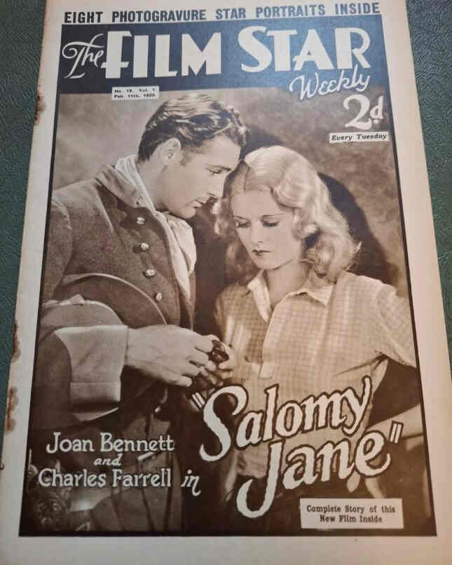 FILM STAR WEEKLY | THE magazine side cover Issue 12 11 February 1933