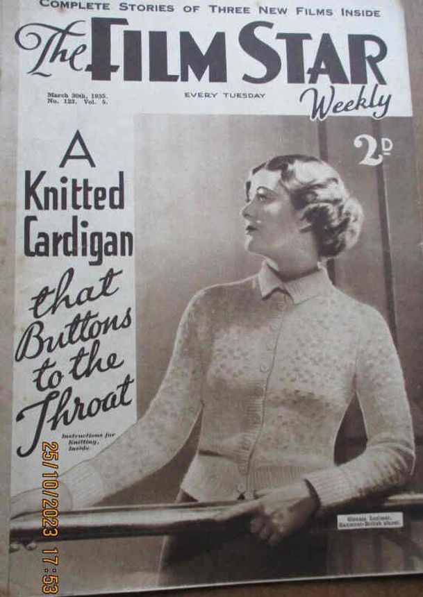 FILM STAR WEEKLY | THE magazine side cover Issue 123 30 March 1935
