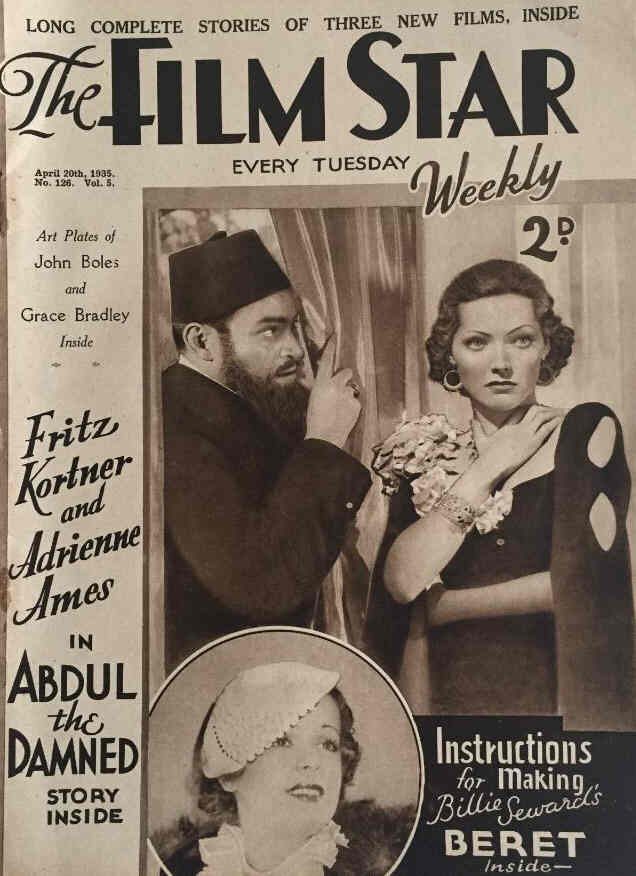 FILM STAR WEEKLY | THE magazine side cover Issue 126 20 April 1935