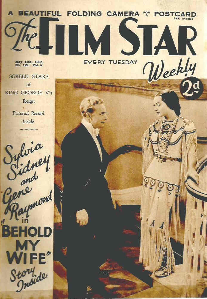 FILM STAR WEEKLY | THE magazine side cover Issue 129 11 May 1935