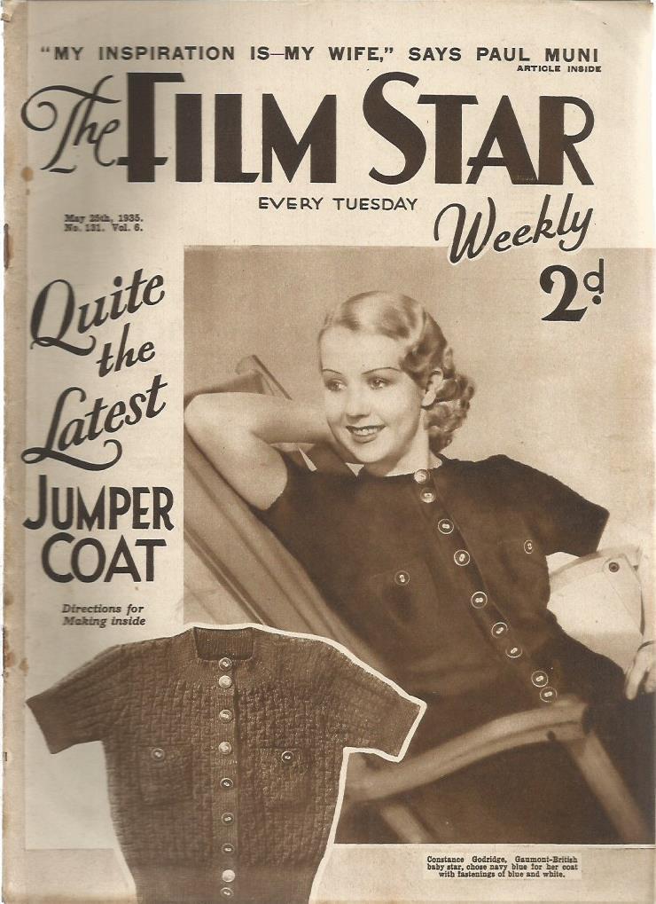 FILM STAR WEEKLY | THE magazine side cover Issue 131 25 May 1935