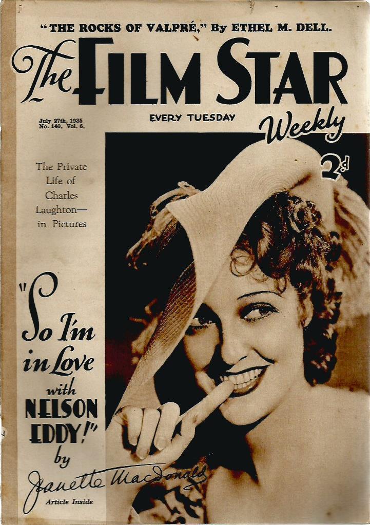 FILM STAR WEEKLY | THE magazine side cover Issue 140 27 July 1935