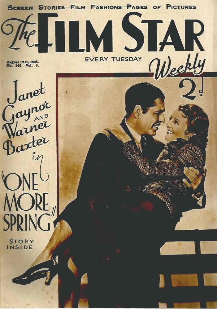FILM STAR WEEKLY | THE magazine side cover Issue 145 31 August 1935