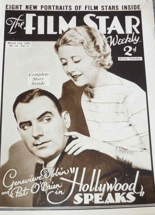 FILM STAR WEEKLY | THE magazine side cover Issue 16 11 March 1933