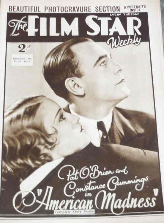 FILM STAR WEEKLY | THE magazine side cover Issue 18 25 March 1933