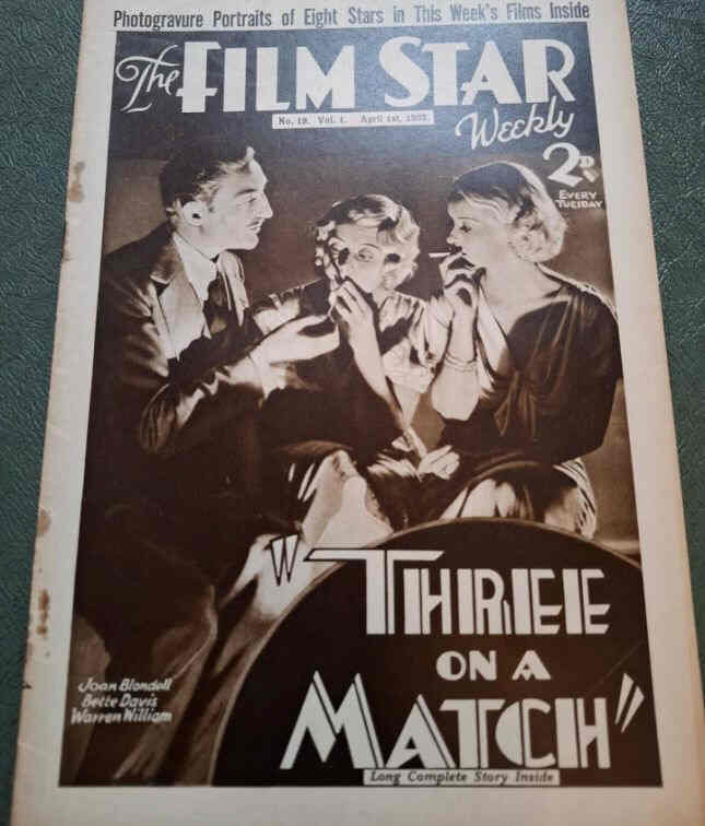 FILM STAR WEEKLY | THE magazine side cover Issue 19 1 April 1933