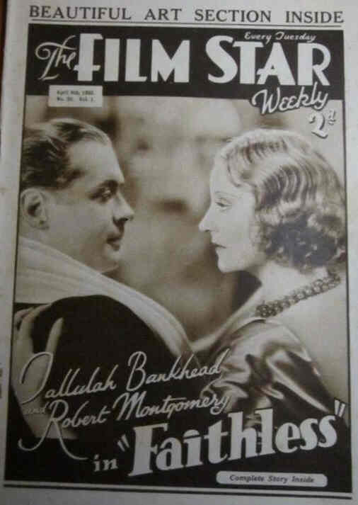 FILM STAR WEEKLY | THE magazine side cover Issue 20 8 April 1933