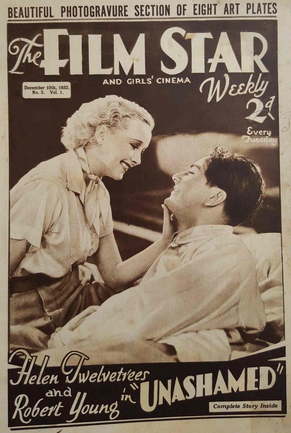 FILM STAR WEEKLY | THE magazine side cover Issue 3 10 December 1932