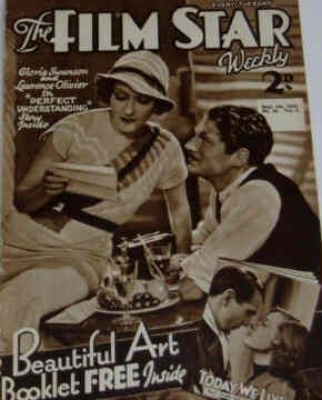 FILM STAR WEEKLY | THE magazine side cover Issue 42 9 September 1933