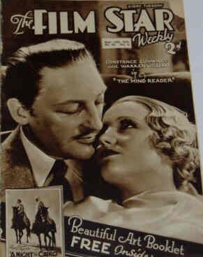 FILM STAR WEEKLY | THE magazine side cover Issue 43 16 September 1933