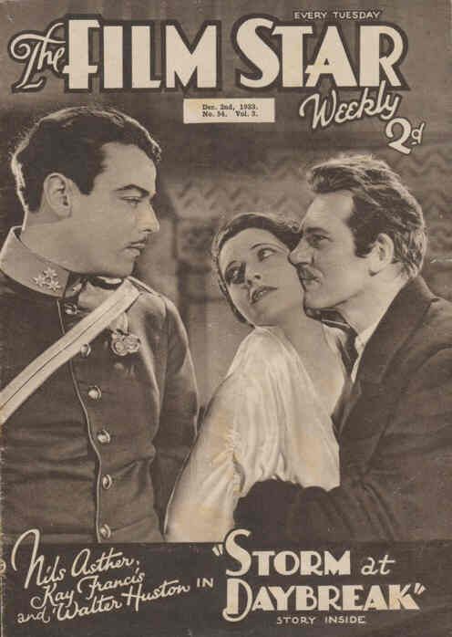 FILM STAR WEEKLY | THE magazine side cover Issue 54 2 December 1933