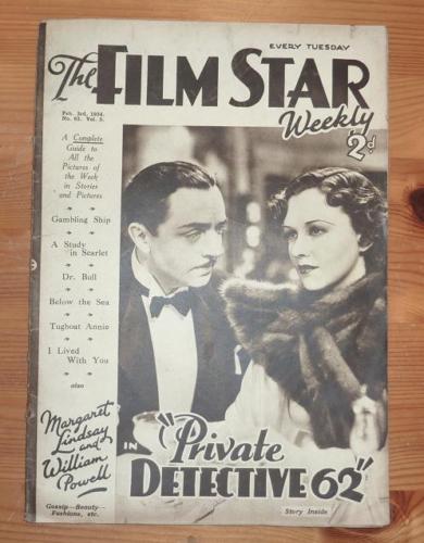 FILM STAR WEEKLY | THE magazine side cover Issue 63 3 February 1934