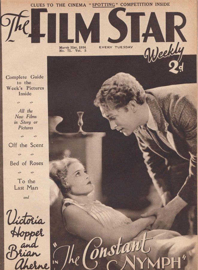 FILM STAR WEEKLY | THE magazine side cover Issue 71 31 March 1934