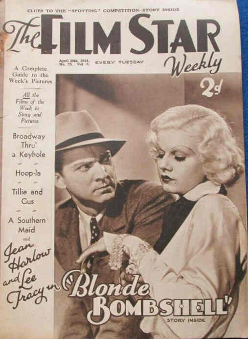 FILM STAR WEEKLY | THE magazine side cover Issue 75 28 April 1934