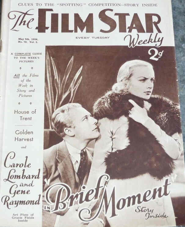 FILM STAR WEEKLY | THE magazine side cover Issue 76 5 May 1934