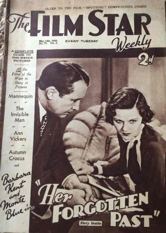 FILM STAR WEEKLY | THE magazine side cover Issue 77 12 May 1934