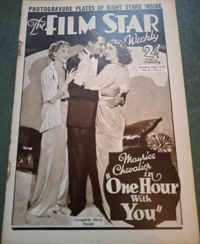 FILM STAR WEEKLY | THE magazine side cover Issue 8 14 January 1933