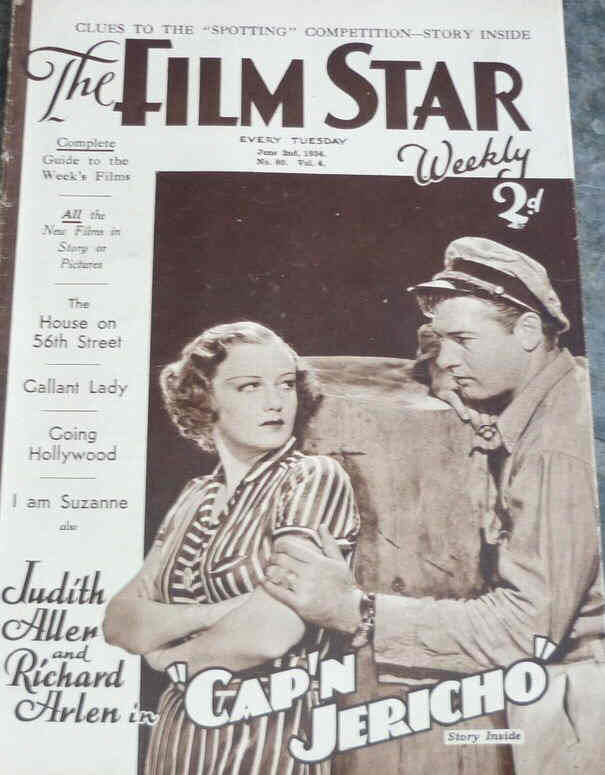 FILM STAR WEEKLY | THE magazine side cover Issue 80 2 June 1934