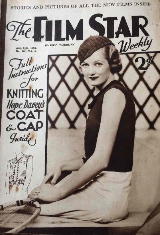 FILM STAR WEEKLY | THE magazine side cover Issue 90 11 August 1934