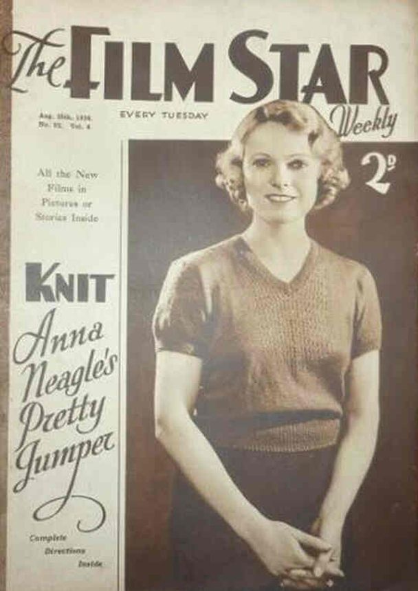 FILM STAR WEEKLY | THE magazine side cover Issue 92 25 August 1934