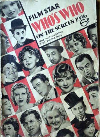 FILM STAR WHOS WHO ON THE SCREEN magazine side cover  1936