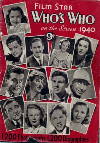 FILM STAR WHOS WHO ON THE SCREEN magazine side cover  1940