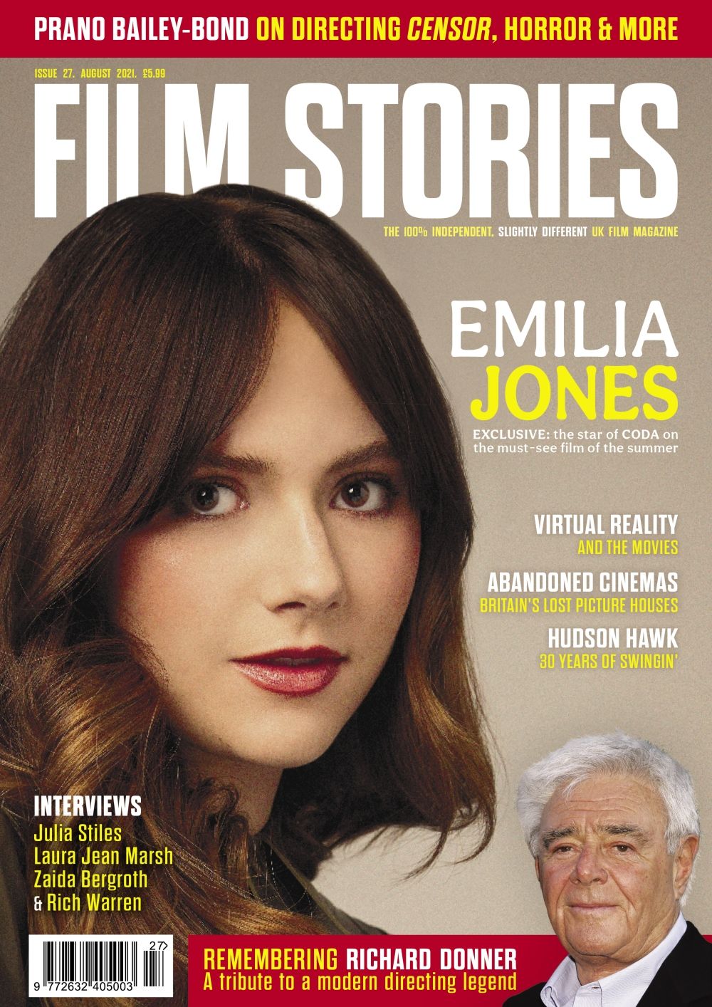 FILM STORIES (UK) magazine cover Issue 27  August 2021