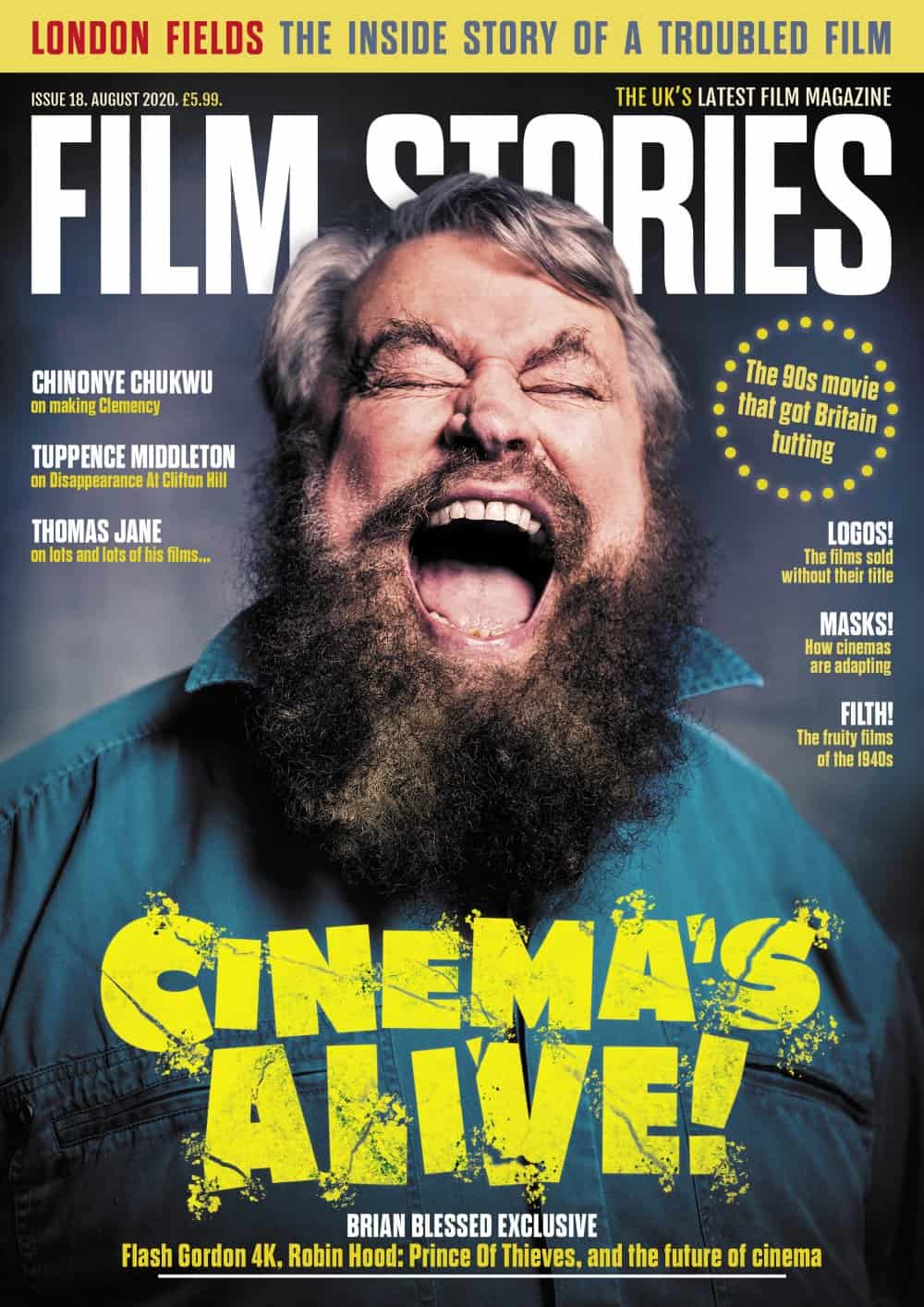 FILM STORIES (UK) magazine side cover Issue 18  August 2020