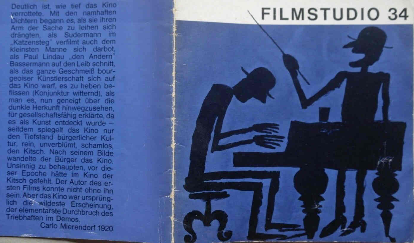 FILMSTUDIO magazine side cover Issue 34   1961