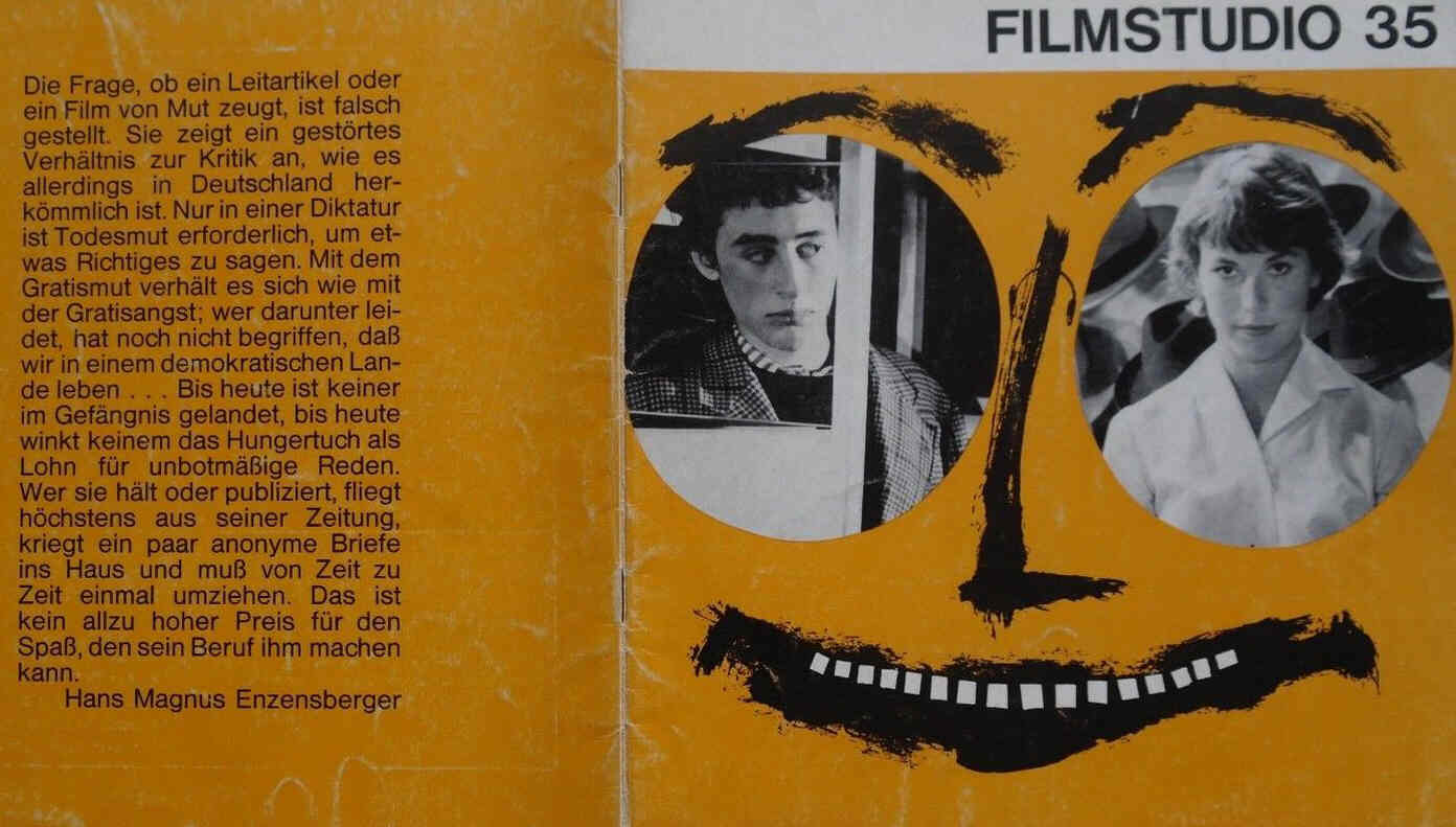 FILMSTUDIO magazine side cover Issue 35  May/July 1962