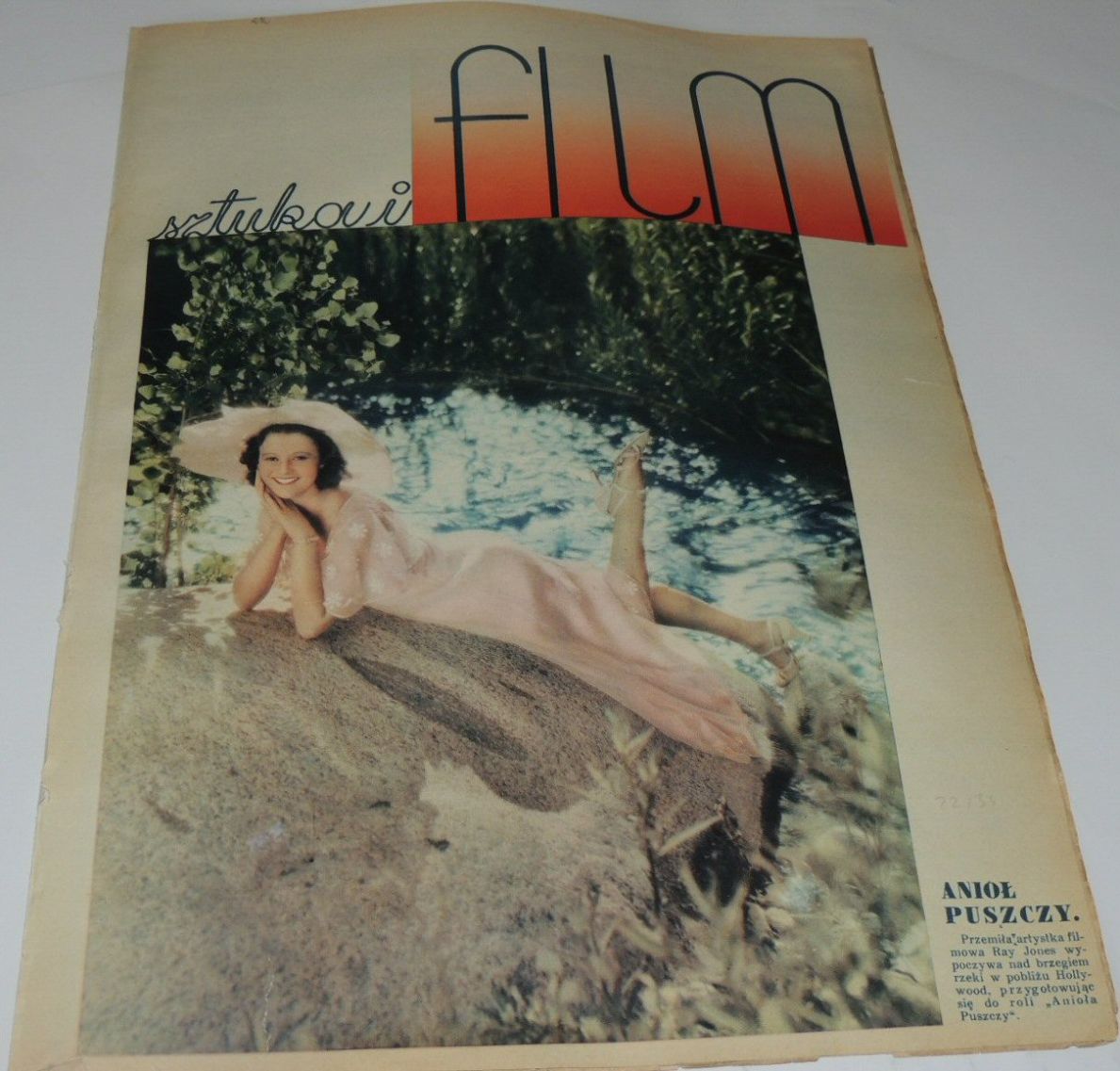 FILM SZTUKA I magazine side cover Issue 22   1934