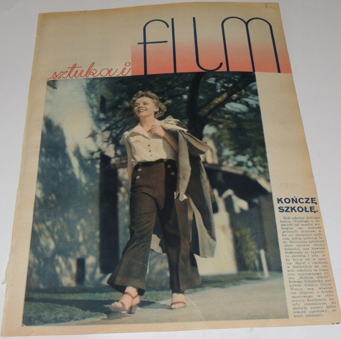 FILM SZTUKA I magazine side cover Issue 23   1934