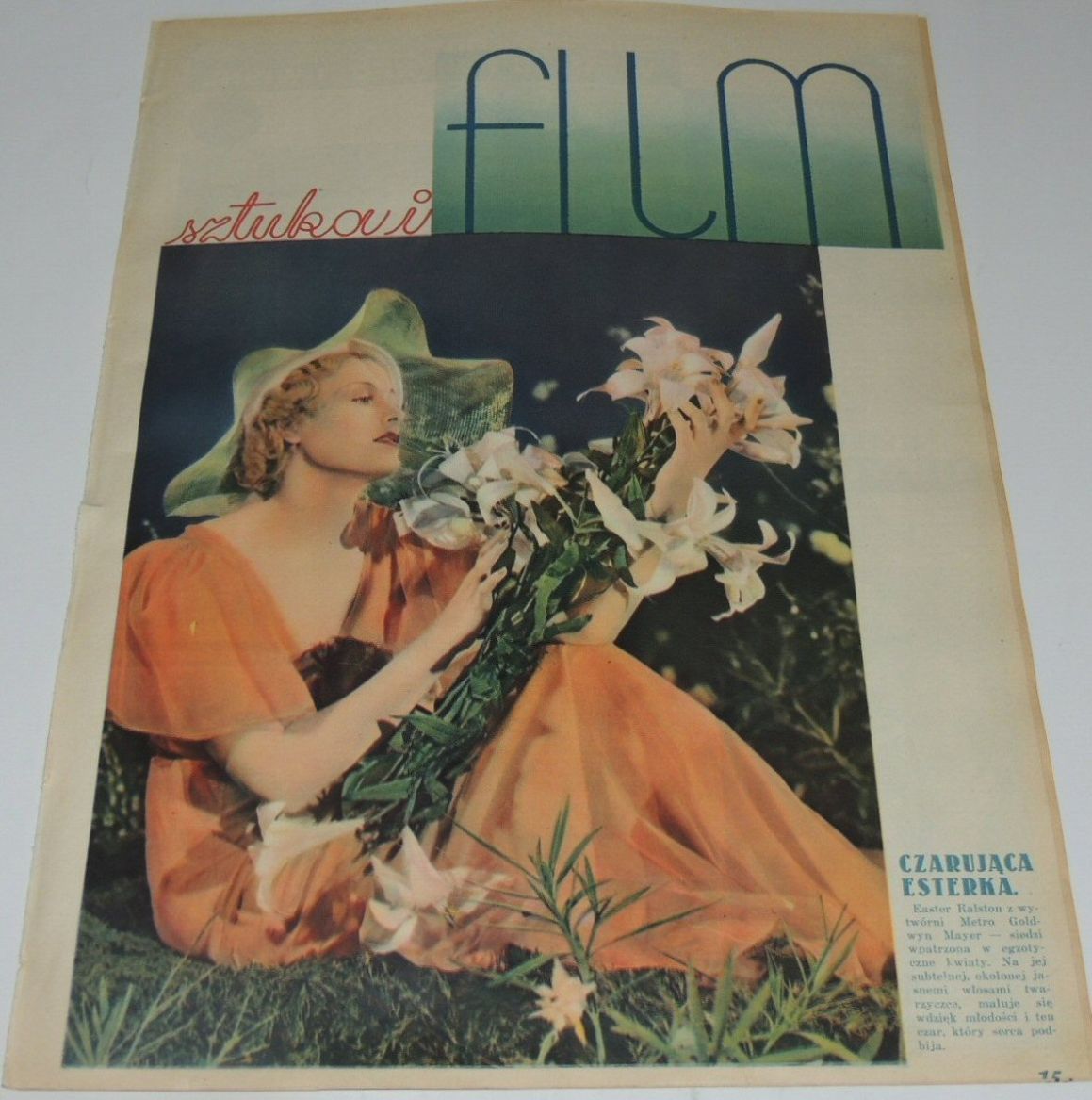 FILM SZTUKA I magazine side cover Issue 29   1934