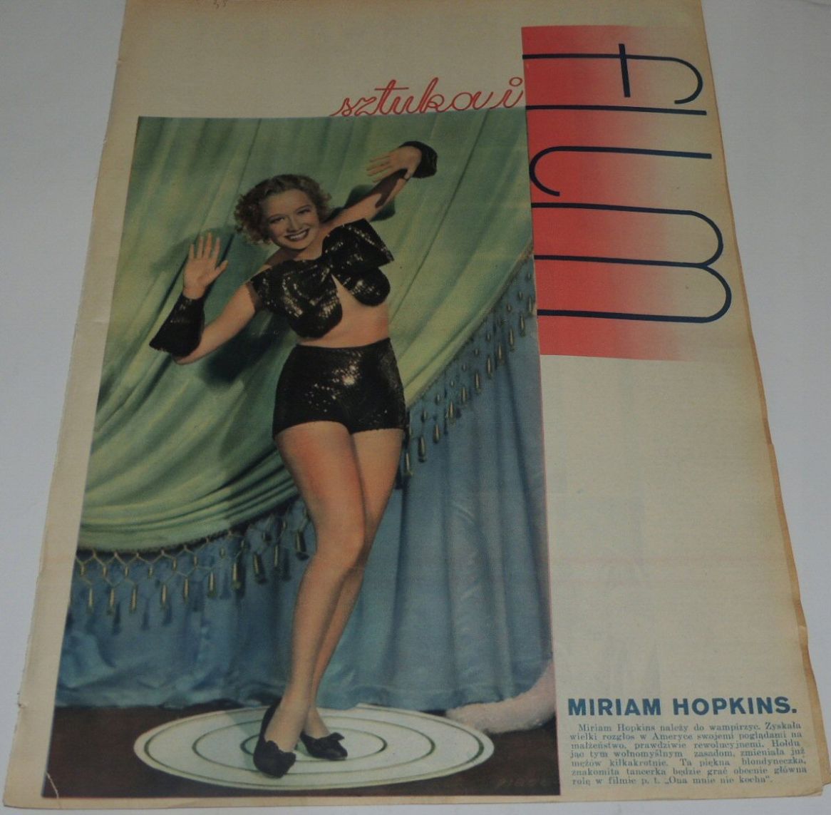 FILM SZTUKA I magazine side cover Issue 35   1934