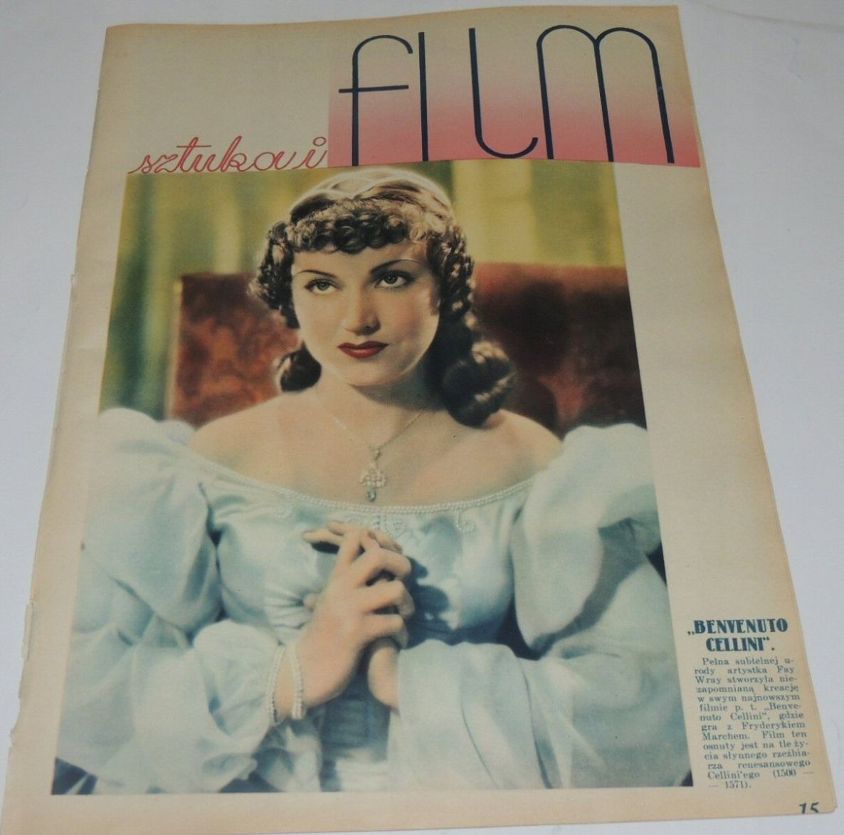 FILM SZTUKA I magazine side cover Issue 37   1934