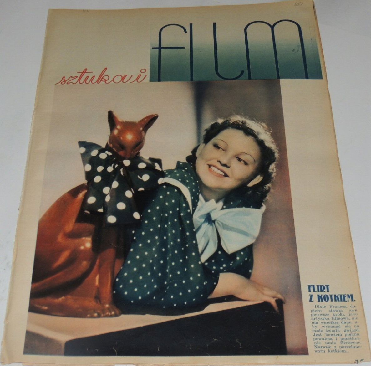 FILM SZTUKA I magazine side cover Issue 40   1934