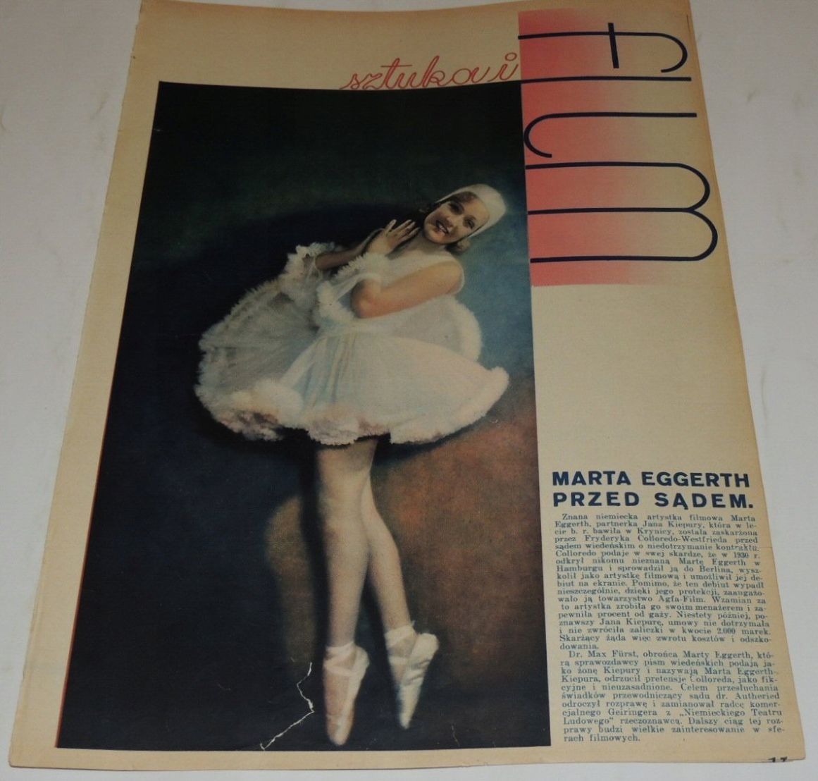 FILM SZTUKA I magazine side cover Issue 41   1934