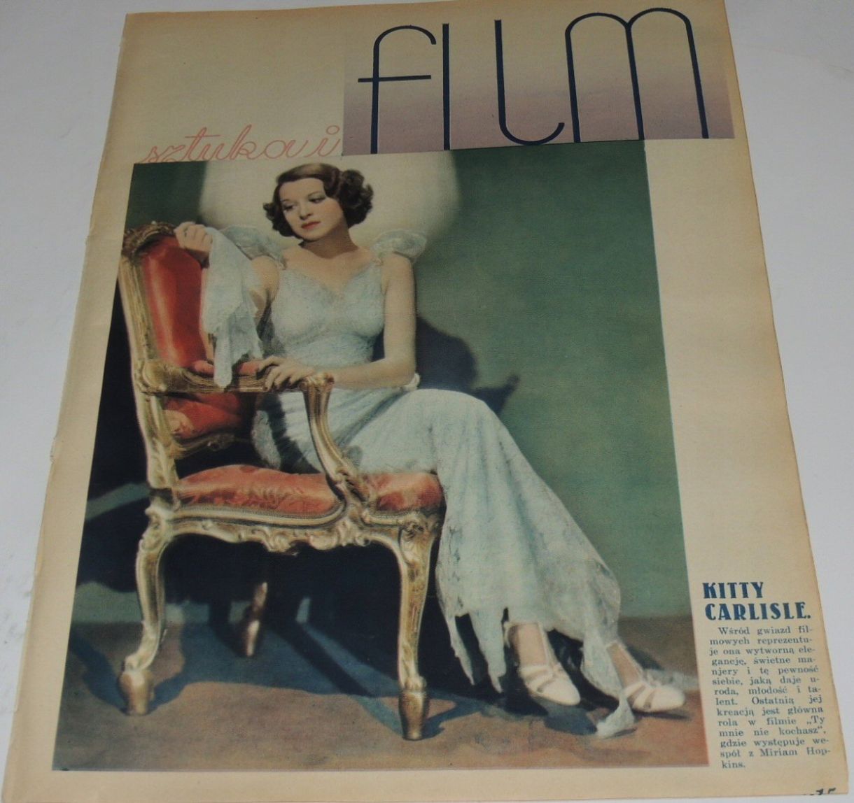 FILM SZTUKA I magazine side cover Issue 42   1934