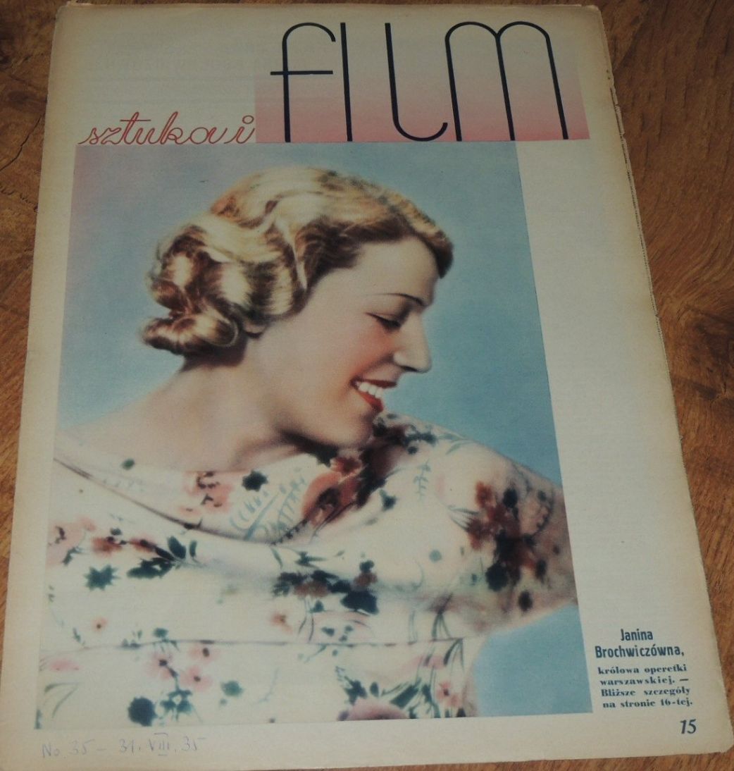 FILM SZTUKA I magazine side cover Issue 35   1935