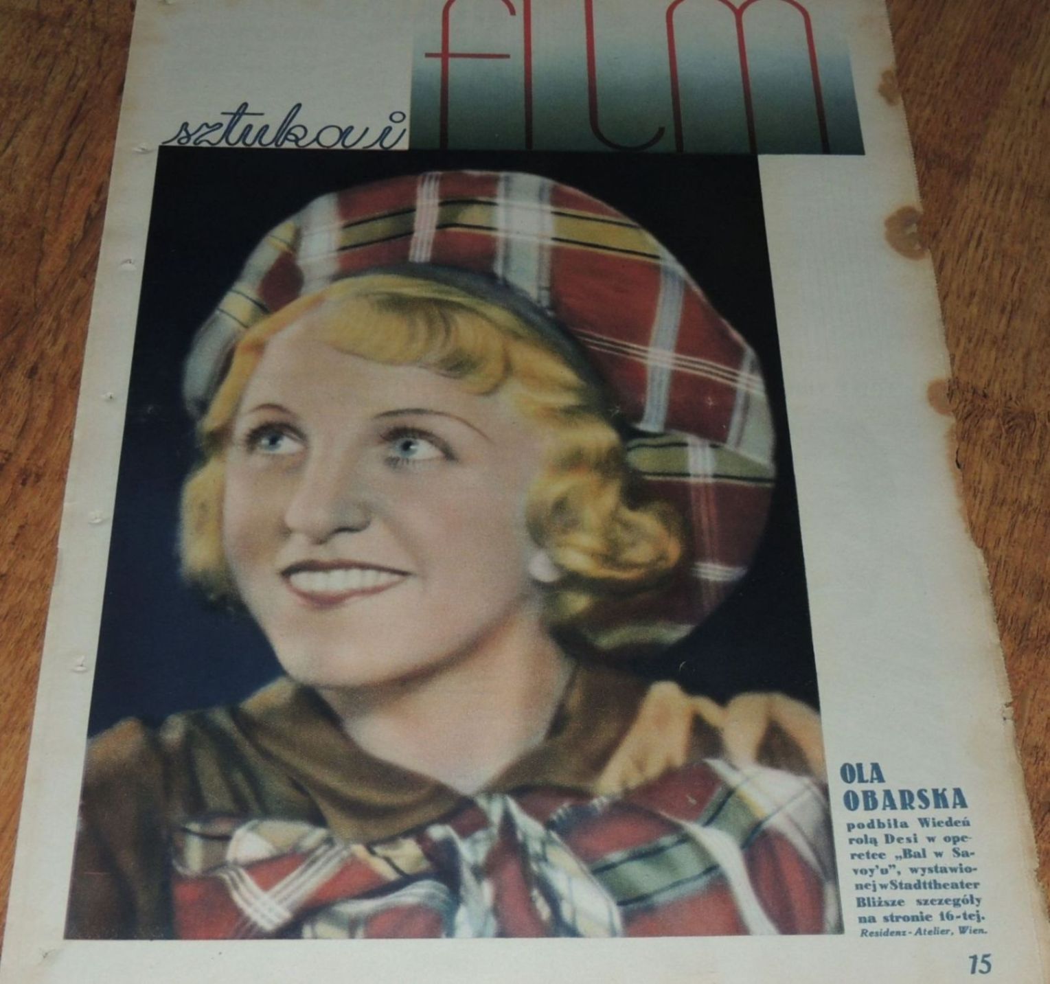 FILM SZTUKA I magazine side cover Issue 43   1935